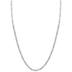 Edforce Stainless Steel Womens 3 mm Figaro Link Chain Necklace, 24''