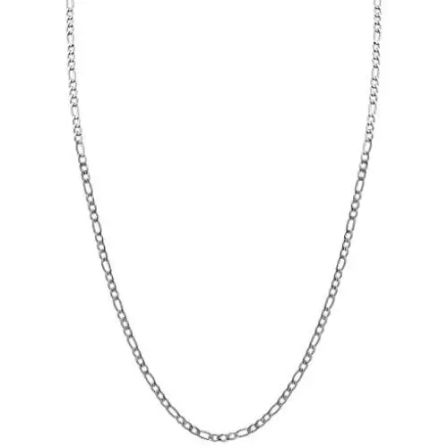 Edforce Stainless Steel Womens 3 mm Figaro Link Chain Necklace, 24''
