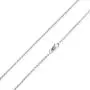 Sea of Ice Sterling Silver 2mm Sparkle Paillette Chain Necklace for Women, Size 14'' - 36'' Italy