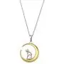 Cute Bunny Rabbit On The Moon Pendant Necklace for Women Teen Girls Kids S925 Sterling Silver Hypoallergenic Dainty Tiny Crescent Choker 18'' Chain Collar Delicate Animal Jewelry Gifts Box for Daughter