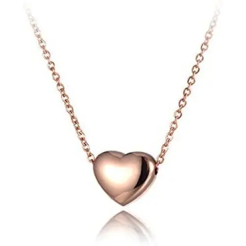 lokaerlry Stainless Steel Love 3D Solid Floating Heart Pendant Necklaces Jewelry Rose Gold Link Chain Wedding Necklace for Women lokaerlry Stainless Steel Love 3D Solid Floating Heart Pendant Necklaces Jewelry Rose Gold Link Chain Wedding Necklace for Women