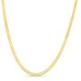 .925 14K Gold Plated Sterling Silver 3.2MM, 4.3MM, 6.8MM or 9MM Flexible Flat Magic Herringbone Chain Necklace