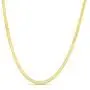 .925 14K Gold Plated Sterling Silver 3.2MM, 4.3MM, 6.8MM or 9MM Flexible Flat Magic Herringbone Chain Necklace