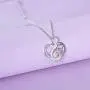 Distance S925 Sterling Silver Rose Flower Necklace, Rose Bracelet, Two-Tone Cross Pendant Necklaces for Women Girls Gift for Valentine Birthday Christmas Mother Day