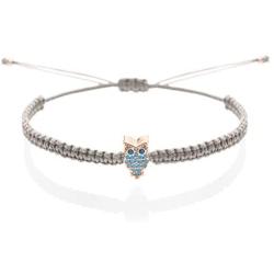 Owl Bracelet I Symbol of a deep connection with wisdom I Handmade & Adjustable String