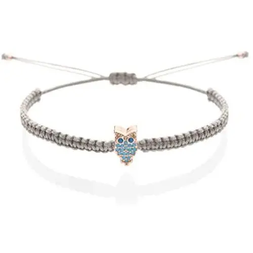 Owl Bracelet I Symbol of a deep connection with wisdom I Handmade & Adjustable String