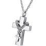 MEMORIALU Cross Urn Necklaces for Ashes Cremation Crucifix Keepsake Memorial Pendant Necklace