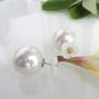 Hiqmic 925 Sterling Silver Fashion Flower Pearl Ear Stud Earrings White Gold Plated Jewelry Gifts for Women_WK90159