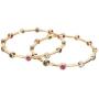 Ratnavali Jewels CZ Zirconia Gold Tone Diamond Indian Bollywood Sleek Wedding Bangles Kada Jewelry Women Bride