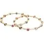 Ratnavali Jewels CZ Zirconia Gold Tone Diamond Indian Bollywood Sleek Wedding Bangles Kada Jewelry Women Bride