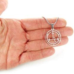 Sigil of Lilith Necklace, with 20'' Snake Chain, Pure 304 Stainless Steel Pendant and Chain