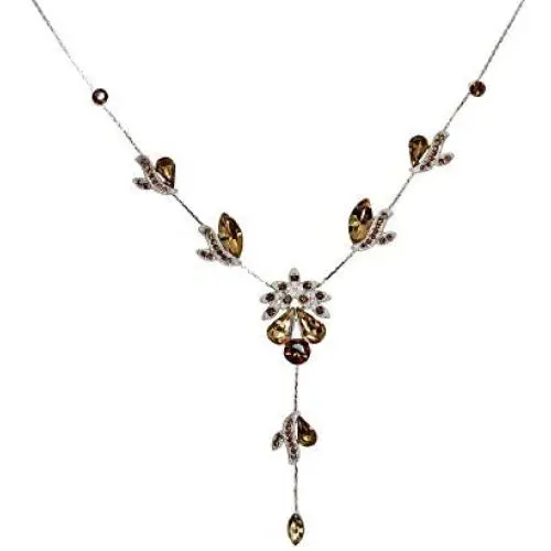 Faship Gorgeous Rhinestone Floral Crystal Necklace Earrings Set Faship Gorgeous Rhinestone Floral Crystal Necklace Earrings Set