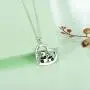 925 Sterling Silver Panda Bear Gift Lovely Animal Love Heart Necklaces Engraved Keep me in your heart Pendant Jewelry 925 Sterling Silver Panda Bear Gift Lovely Animal Love Heart Necklaces Engraved Keep me in your heart Pendant Jewelry