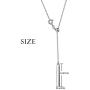 S925 Sterling Silver Dangle Tassel Jewelry Adjustable Long Chain Sweater Necklace for Women Girls