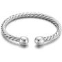 Magnetic Bracelet Bangle Copper Healing Therapy Arthritis Pain Cuff (Silver)