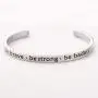 WUSUANED Inspirational Gift Be Brave Be Strong Be Badass Motivation Cuff Bracelet Strength Jewelry Encouragement Graduation Gift for Her