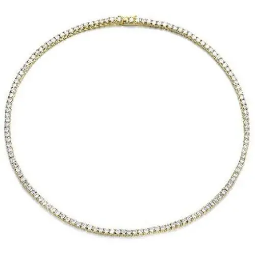 NYC Sterling Womens Magnificent 3mm Round Cubic Zirconia Tennis Necklace NYC Sterling Womens Magnificent 3mm Round Cubic Zirconia Tennis Necklace