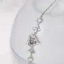 Sterling Silver Heart Bracelet I Love You 100 Languages Love Chain Bracelet with Cubic Zirconia for Women Sterling Silver Heart Bracelet I Love You 100 Languages Love Chain Bracelet with Cubic Zirconia for Women