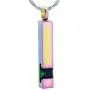constantlife Cremation Jewelry Crystal Birthstone Urn Pendant Cube Memorial Necklaces for Ashes Keepsake Custom Engraving