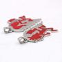 N/N one Pair of Neodesign Jewelry Rock RED Stainless Steel ICP Crazy Clown Heart Hatchet Man Women Pendant Necklace rolo Chain 4MM 30 INCH