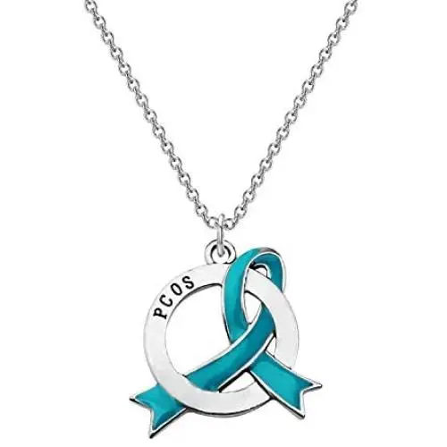 CENWA PCOS Gift Polycystic Ovary Syndrome Gift PCOS Zipper Pull/Necklace PCOS Awareness Jewelry CENWA PCOS Gift Polycystic Ovary Syndrome Gift PCOS Zipper Pull/Necklace PCOS Awareness Jewelry
