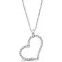 Sterling Silver Diamond Heart Pendant Necklace (1/6 cttw, I-J Color, I2-I3 Clarity), 18''
