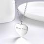 U7 Personalized Dog Tags Necklace with Chain Stainless Steel Text/Image Print Photo Custom Engraving Pendant, Gift for Men Women(Tag/Round/Heart)