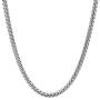 Sterling Silver 2.5MM-5MM Solid Franco Chain Necklace, Square Box Link Chain, Rhodium Necklace, Sterling Silver Necklace 18-30