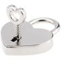 FM FM42 Openable Heart Lock Charm 0.67'' Width Simulated Leather Cloth Choker (16 Colors)