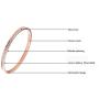 Stainless Steel Jewelry Bangle Bracelet Rose Gold Plated Diamonds Love High Polished Bracelet for Women Girls