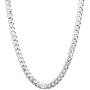 LeCalla Links Sterling Silver Italian Jewelry 1.45 MM, 3.5 MM, 6.5 MM Curb Chain Necklace for Teen Women and Men (16, 18, 20, 22, 24, 26 Inches)