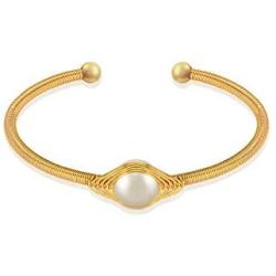 Doris&Jacky Women Adjustable Stainless Steel Bracelet with 14K Gold Plated Butterfly and Cubic Zirconia Diamond Crystals Bangle Jewelry for Girls