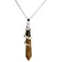 Natural Gemstone Pendant Necklace Healing Crystal Quartz Reiki Chakra Gem Stones 18 Inch Jewelry Women Girls Men Birthday Gifts