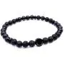 Mens Warrior Stone Lava Stretch Bead Bracelet Handcrafted in USA - Dark Blue / Black Mens Warrior Stone Lava Stretch Bead Bracelet Handcrafted in USA - Dark Blue / Black