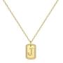 IEFWELL Gold Initial Necklaces for Women, 14K Gold Plated Square Cubic Zirconia Letter Necklaces Alphabet A to Z 26 Initial Necklaces for Girls Gold Jewelry for Women Teen Girls