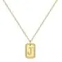 IEFWELL Gold Initial Necklaces for Women, 14K Gold Plated Square Cubic Zirconia Letter Necklaces Alphabet A to Z 26 Initial Necklaces for Girls Gold Jewelry for Women Teen Girls
