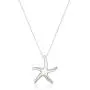 Sterling Silver Starfish Pendant Necklace, 18'' Sterling Silver Starfish Pendant Necklace, 18''