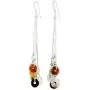 NOVICA .925 Sterling Silver Jade and Rainbow Moonstone Waterfall Earrings, Between Nations NOVICA .925 Sterling Silver Jade and Rainbow Moonstone Waterfall Earrings, Between Nations
