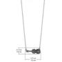 Boma Jewelry Sterling Silver Violin Pendant Necklace, 18 Inches