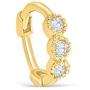 ONDAISY 14k Gold Plated Simulated Diamond Cz Moon Star Heart Flower Round Circle Ball Tragus Cartilage Clicker Hoop Ring Earring Piercing For Women16g