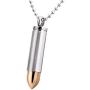 Bullet American Flag Cremation Ashes Urn Necklace Memorial Pendant Stainless Steel Waterproof Jewelry