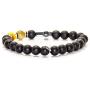Mgutillart 8MM Natural Stone Matte Agate Beads Bracelet Hematite Cross Bracelet