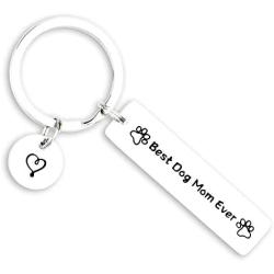 Kivosliviz Dog Mom Keychain Best Dog Mom Jewelry Dog Lover Keychains Dog Lover Jewelry for Women