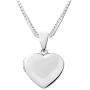 Girls Classic Sterling Silver Classic Heart Locket Necklace