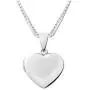 Girls Classic Sterling Silver Classic Heart Locket Necklace Girls Classic Sterling Silver Classic Heart Locket Necklace