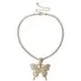The Woos Rhinestone Butterfly Necklace Tennis Chain Hip Hop Bling Animal Butterfly Iced Out Crystal Collar Butterfly Pendant Necklace for Women Girl Rock Jewelry The Woos Rhinestone Butterfly Necklace Tennis Chain Hip Hop Bling Animal Butterfly Iced Out Crystal Collar Butterfly Pendant Necklace for Women Girl Rock Jewelry