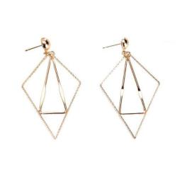 Chargances Geometric Triangle Earring Metal Simple Drop Dangle Earrings Gold Bohemian Dangling Costume Earring For Women Girls Prom Birthday Party Gift Fashion Jewelry (gold)