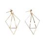 Chargances Geometric Triangle Earring Metal Simple Drop Dangle Earrings Gold Bohemian Dangling Costume Earring For Women Girls Prom Birthday Party Gift Fashion Jewelry (gold)