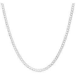 Authentic Solid Sterling Silver Cuban Curb Link .925 ITProLux Necklace Chains 2MM - 10.5MM, 16'' - 30'', Curb Link Chain Necklace, Men & Women, Made In Italy, Next Level Jewelry