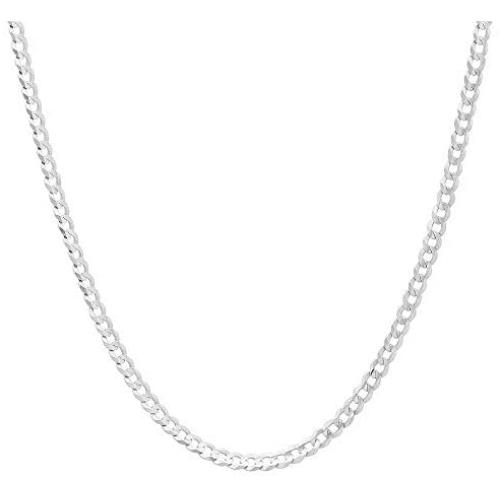 Authentic Solid Sterling Silver Cuban Curb Link .925 ITProLux Necklace Chains 2MM - 10.5MM, 16'' - 30'', Silver Chain for Men & Women, Made In Italy, Next Level Jewelry